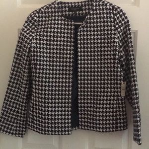 Talbots houndstooth jacket 8P NWOT